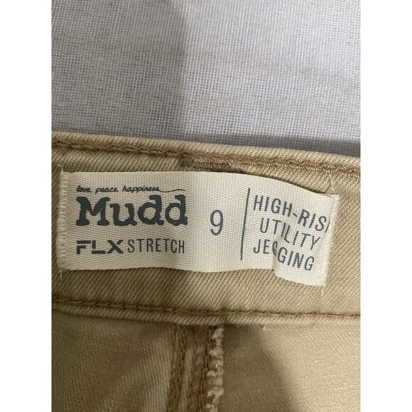Mudd Women’s High Rise Utility Jeggings FLX Stretch Skinny Jeans Tan Khaki SZ 9 - Picture 6 of 11